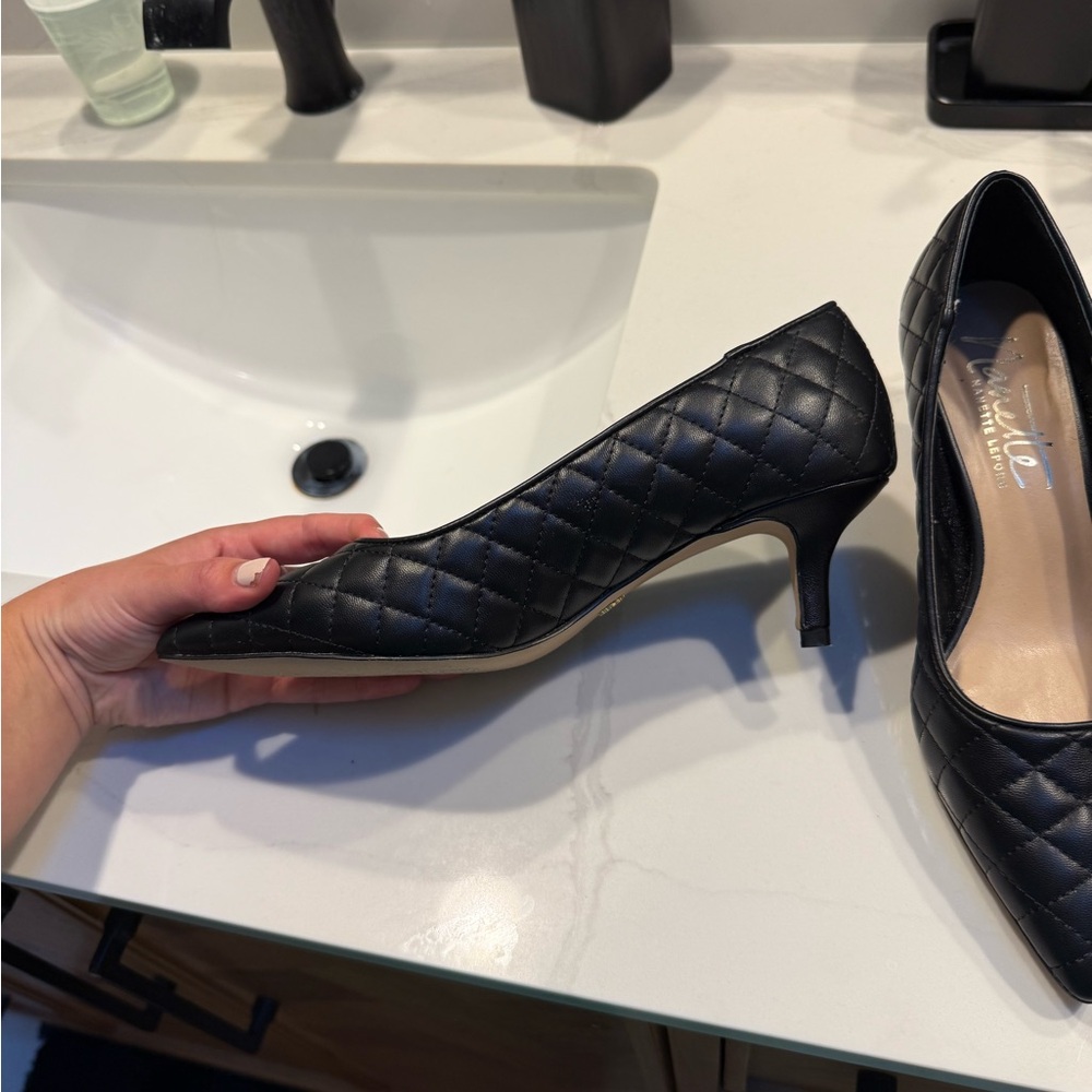 Nanette Lepore Black Quilted Heels